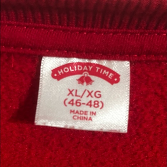 Christmas crew sweatshirt red “GANGSTA WRAPPER” mens XL - Picture 3 of 4